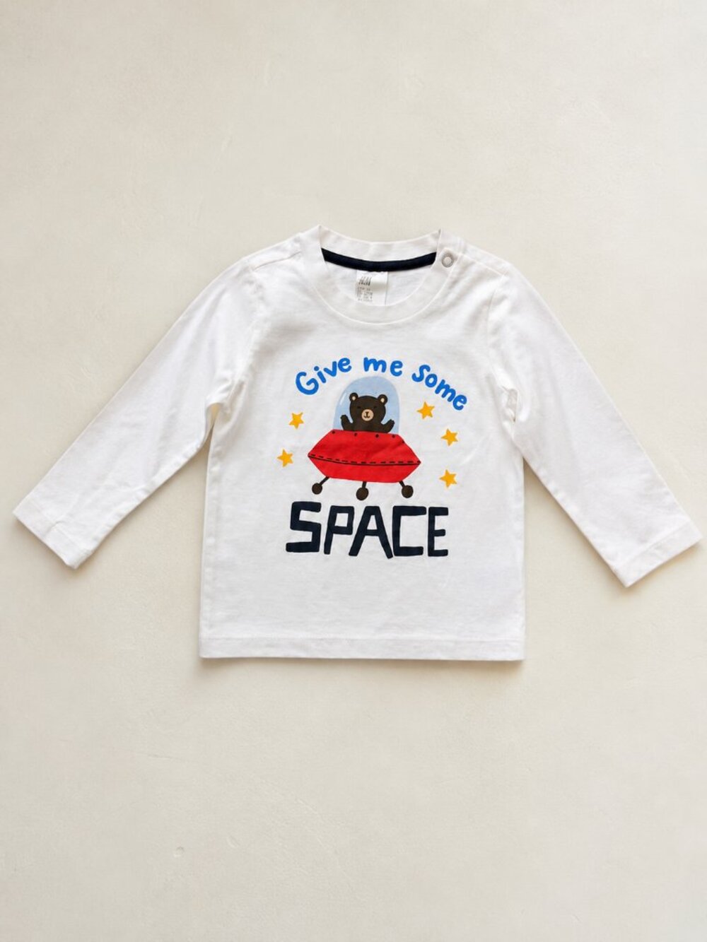NEW H&M Baby Give Me Some Space Long Sleeve Shirt 4-6M